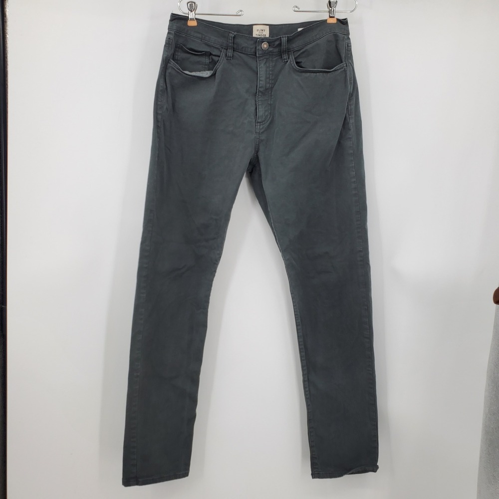 Flint and Tinder Huckberry 365 Tapered Fit Pants Mens 32x32 Charcoal Grey Chino